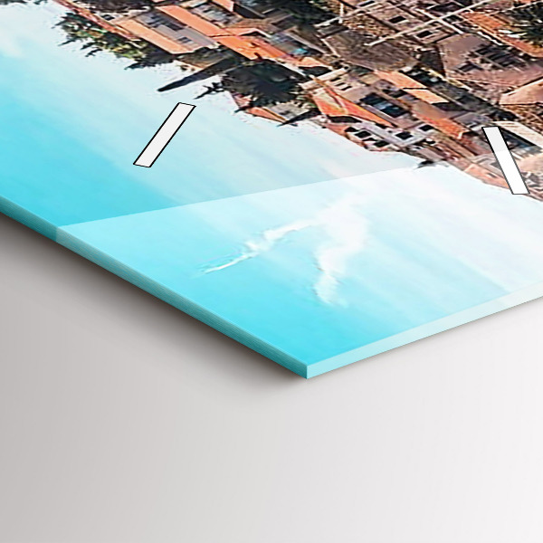 Modern vertical wall clock Boats in Croatia