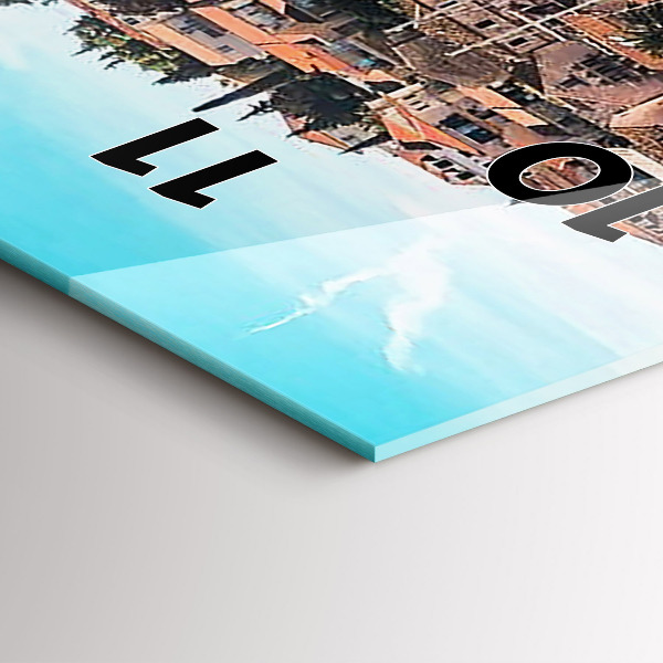 Modern vertical wall clock Boats in Croatia