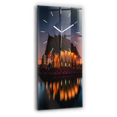 Modern vertical wall clock Temple in Bangkok
