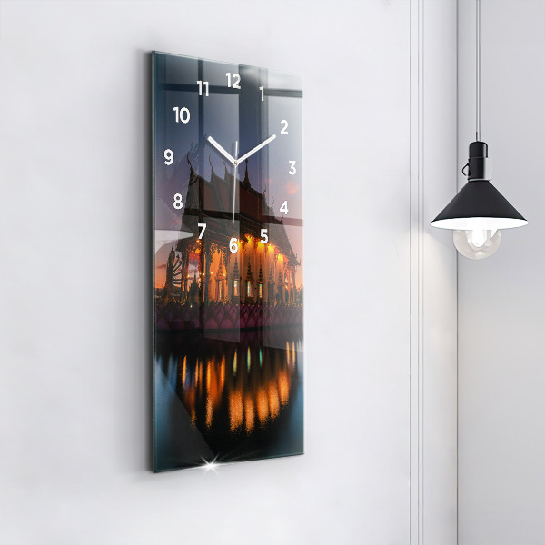 Modern vertical wall clock Temple in Bangkok