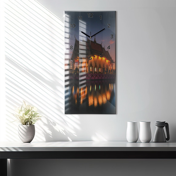 Modern vertical wall clock Temple in Bangkok