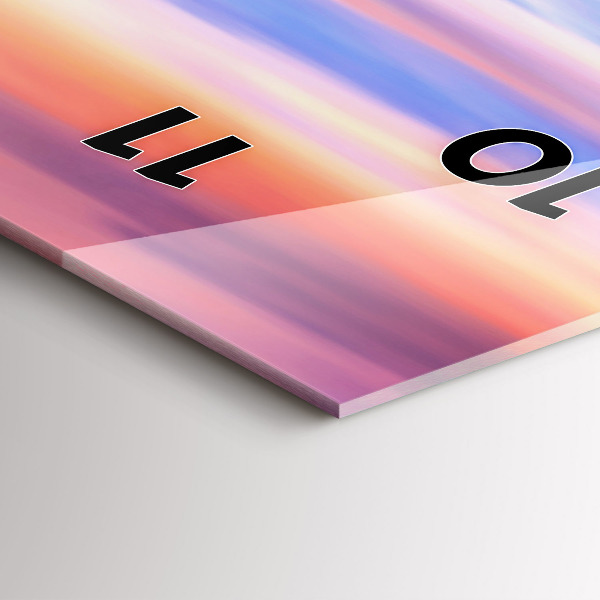 Modern vertical wall clock Godafoss Waterfall Iceland