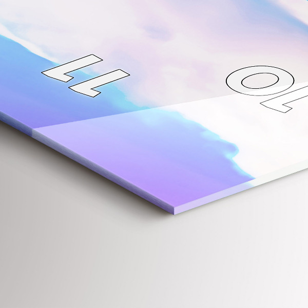 Modern vertical wall clock Godafoss in Iceland