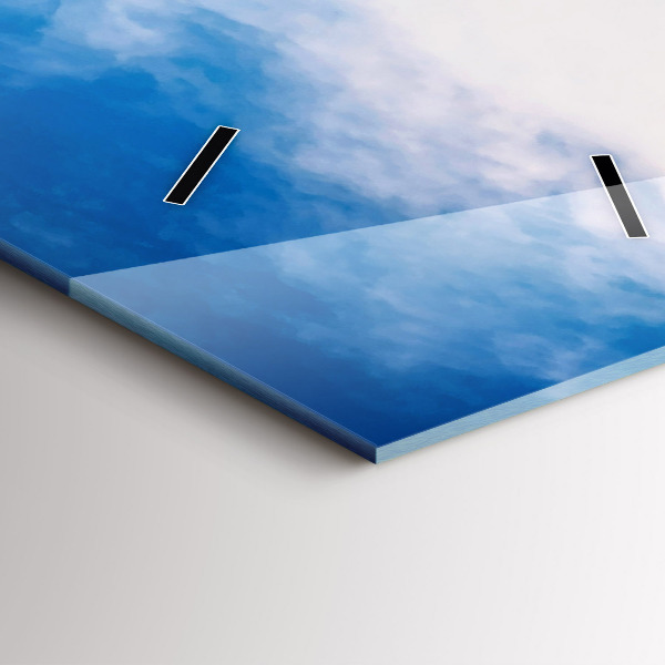 Modern vertical wall clock Waterfall in Iceland