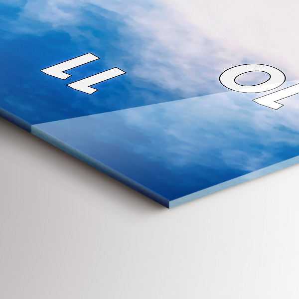 Modern vertical wall clock Waterfall in Iceland