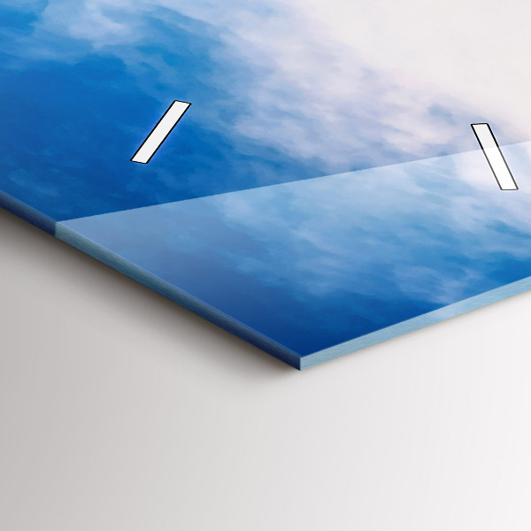 Modern vertical wall clock Waterfall in Iceland