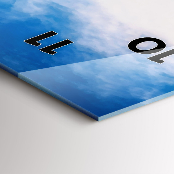 Modern vertical wall clock Waterfall in Iceland