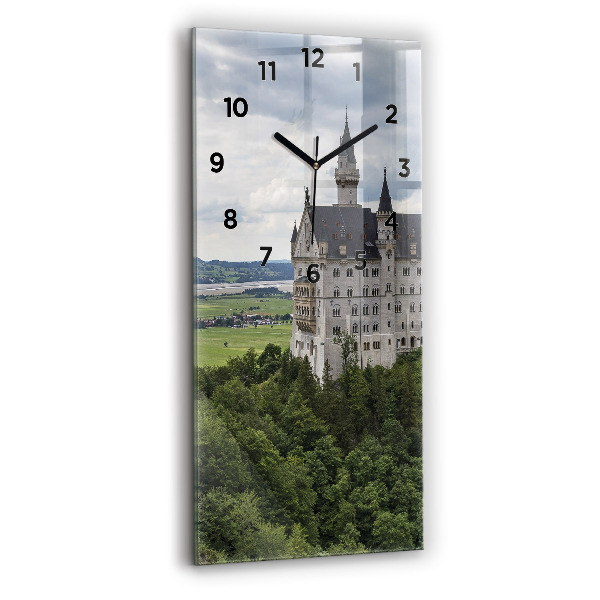 Modern vertical wall clock Neuschwanstein Castle