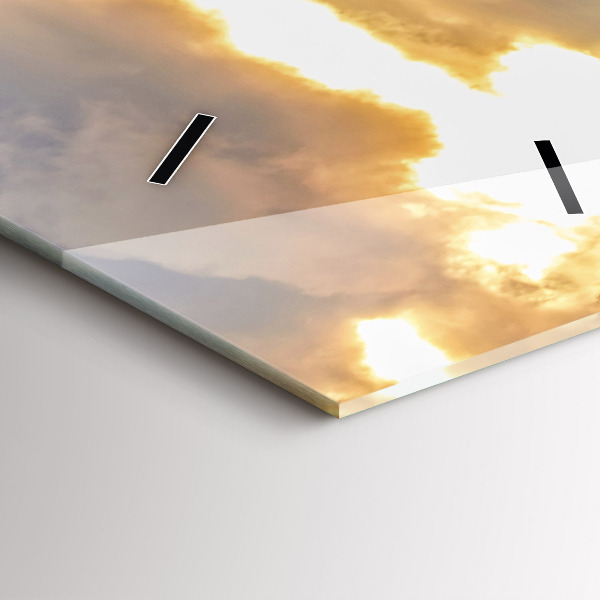 Modern vertical wall clock Landscape with forests