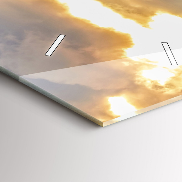 Modern vertical wall clock Landscape with forests