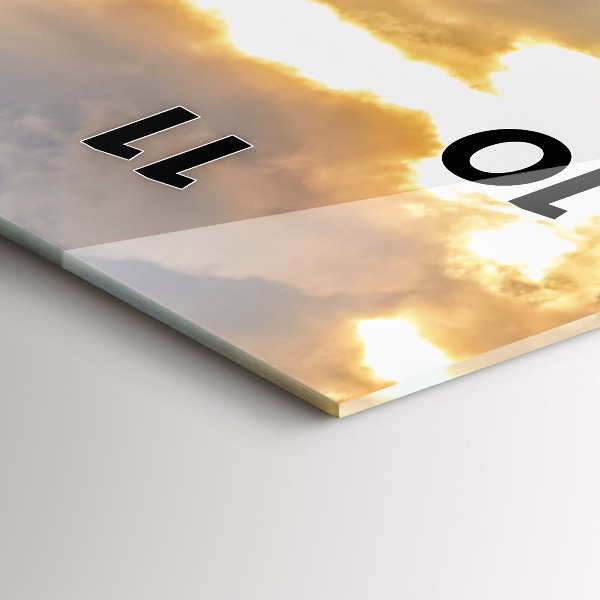 Modern vertical wall clock Landscape with forests