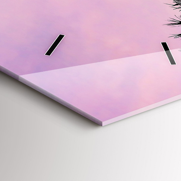 Modern vertical wall clock Los Angeles Sunset