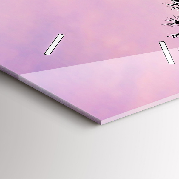 Modern vertical wall clock Los Angeles Sunset