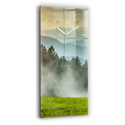 Modern vertical wall clock Mountain landscape