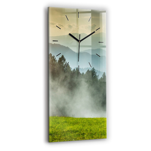 Modern vertical wall clock Mountain landscape