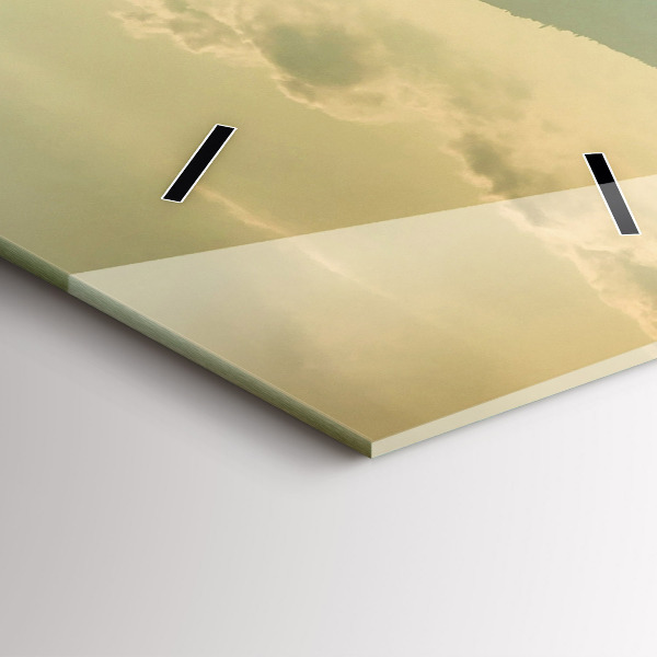 Modern vertical wall clock Mountain landscape
