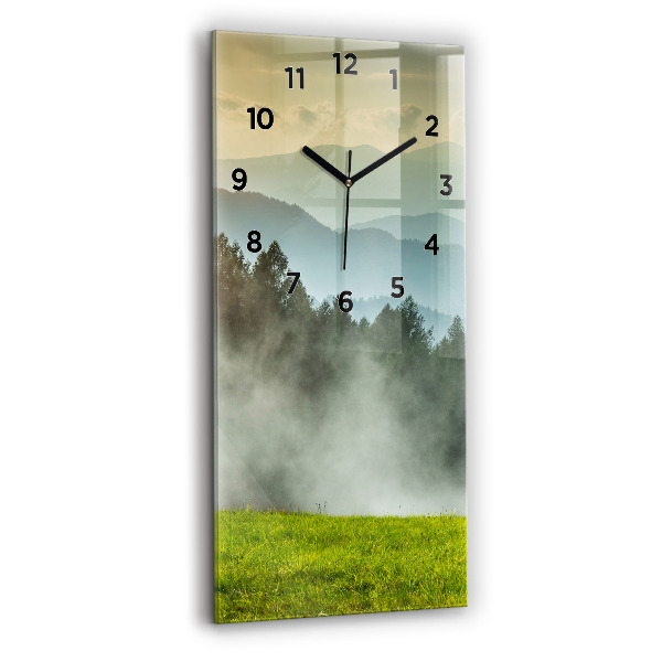 Modern vertical wall clock Mountain landscape