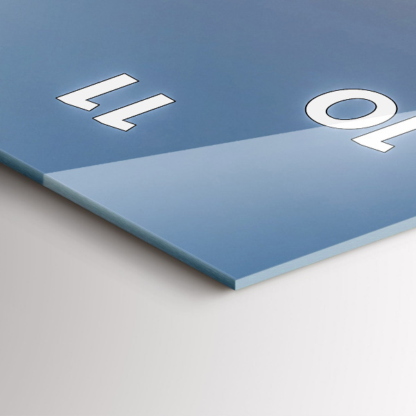 Modern vertical wall clock Mountain landscape