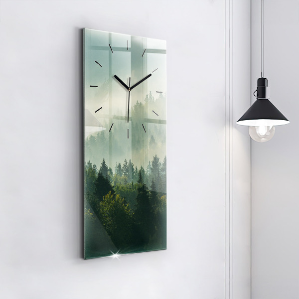 Modern vertical wall clock Sunrise Beskids