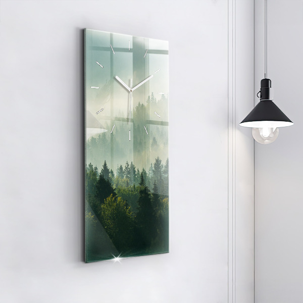 Modern vertical wall clock Sunrise Beskids