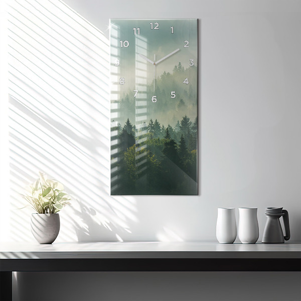 Modern vertical wall clock Sunrise Beskids