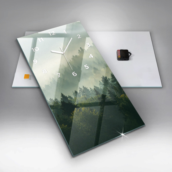 Modern vertical wall clock Sunrise Beskids