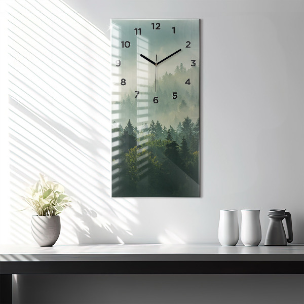 Modern vertical wall clock Sunrise Beskids
