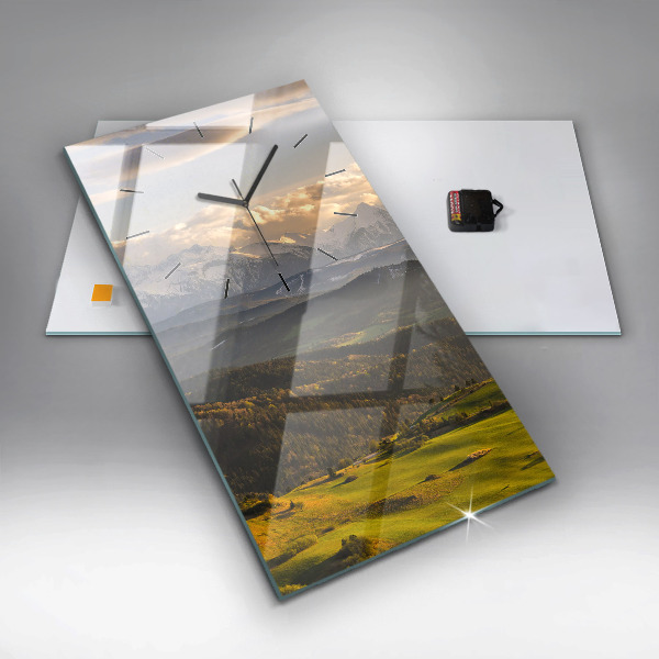 Modern vertical wall clock Pieniny – Wysoki Wierch
