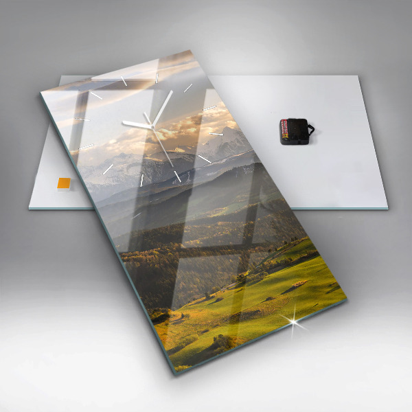 Modern vertical wall clock Pieniny – Wysoki Wierch
