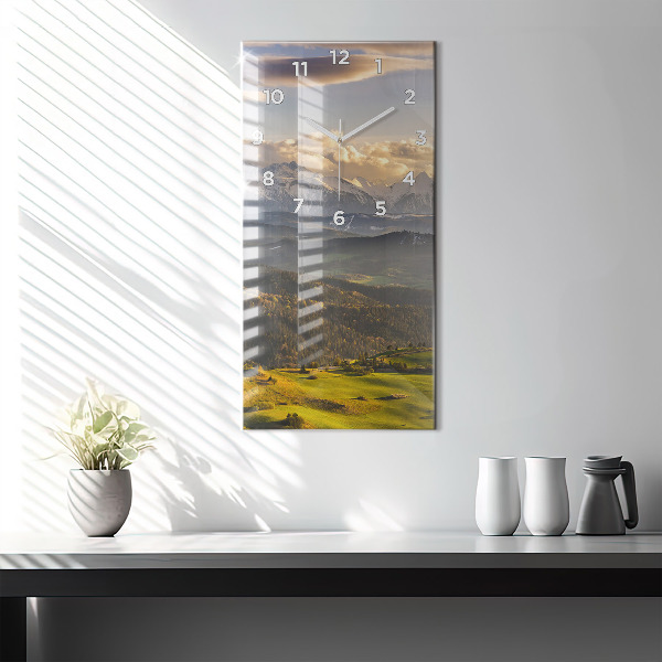 Modern vertical wall clock Pieniny – Wysoki Wierch