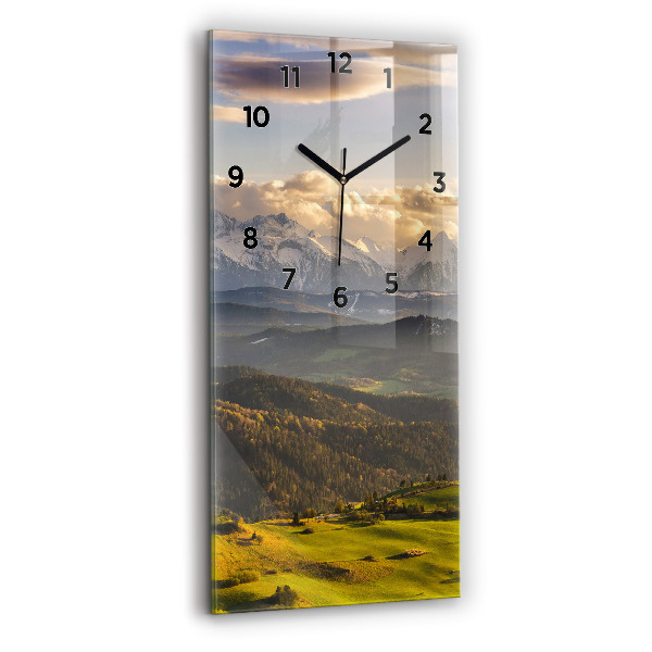 Modern vertical wall clock Pieniny – Wysoki Wierch