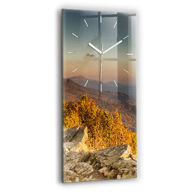 Modern vertical wall clock Bieszczady Mountains