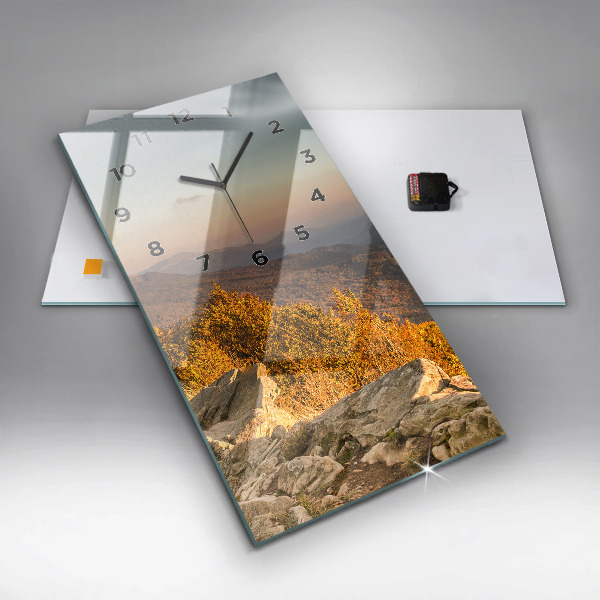 Modern vertical wall clock Bieszczady Mountains