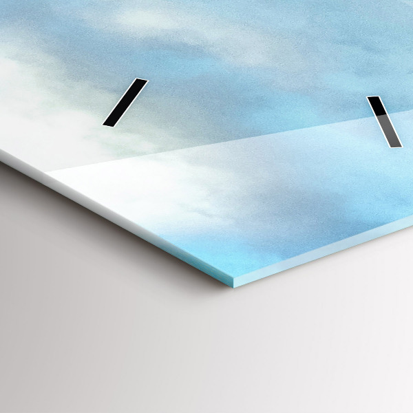Modern vertical wall clock Mountain landscape