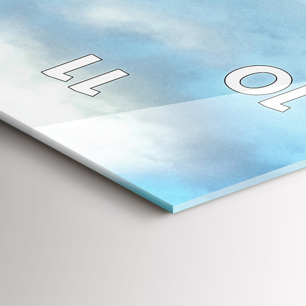 Modern vertical wall clock Mountain landscape