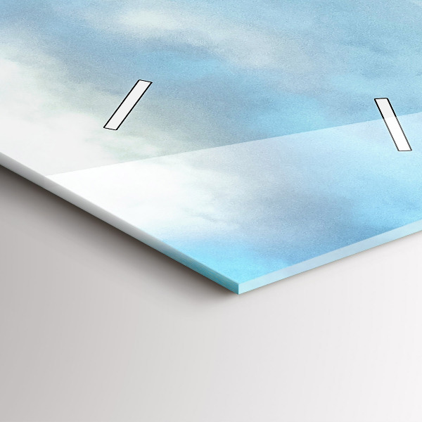 Modern vertical wall clock Mountain landscape