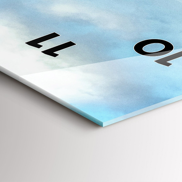 Modern vertical wall clock Mountain landscape
