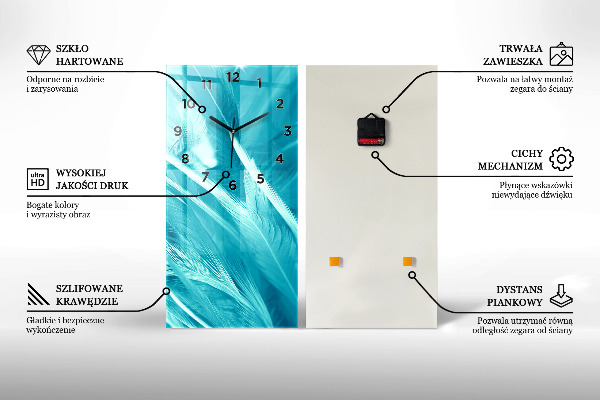 Modern vertical wall clock Mountain landscape