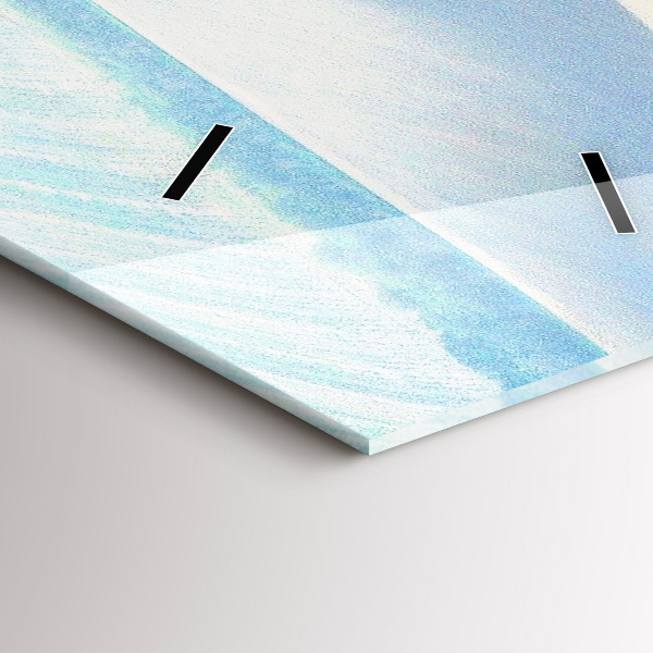 Modern vertical wall clock Moravia Rural Landscape