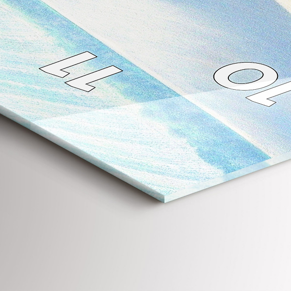 Modern vertical wall clock Moravia Rural Landscape