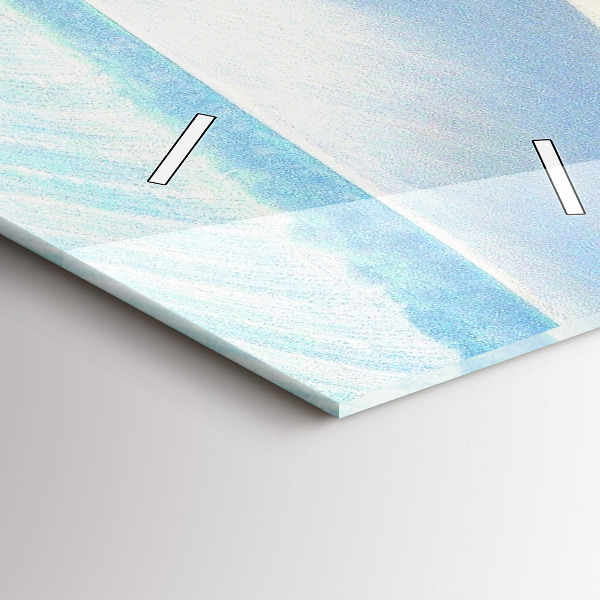 Modern vertical wall clock Moravia Rural Landscape