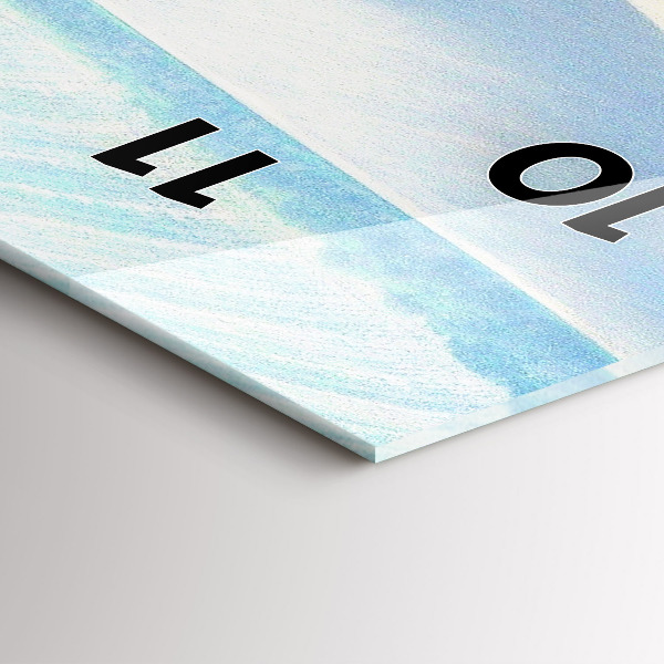 Modern vertical wall clock Moravia Rural Landscape