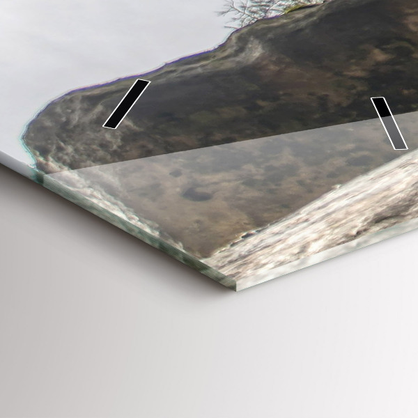 Modern vertical wall clock Rock city in the Czech Republic