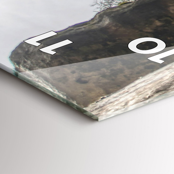 Modern vertical wall clock Rock city in the Czech Republic