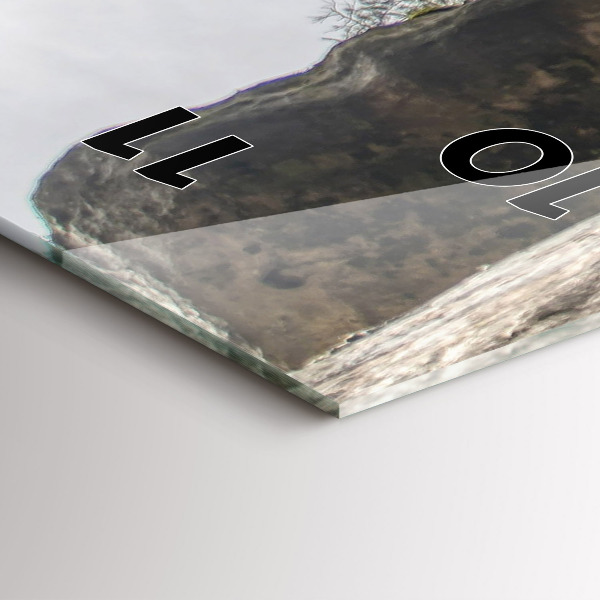 Modern vertical wall clock Rock city in the Czech Republic