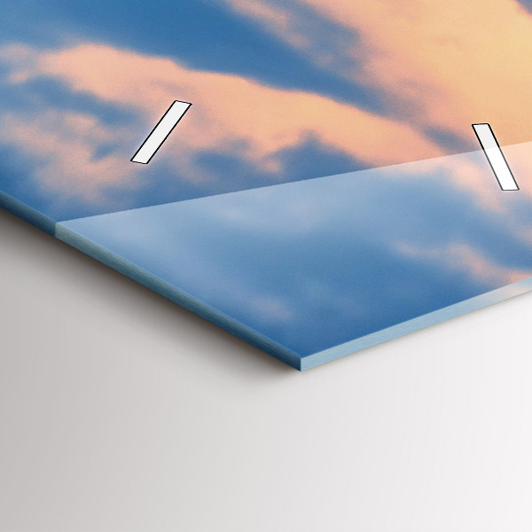 Modern vertical wall clock View of the town hall