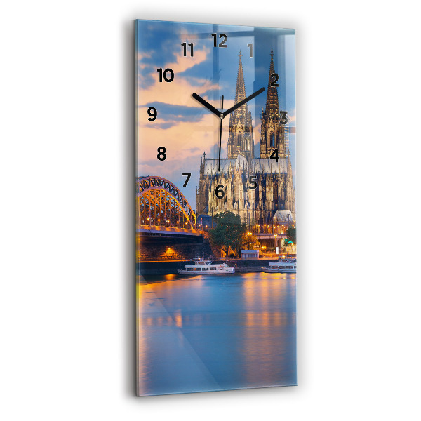 Modern vertical wall clock View of the town hall