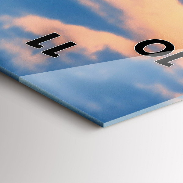 Modern vertical wall clock View of the town hall