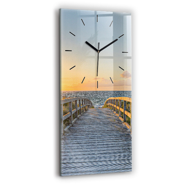 Modern vertical wall clock Beach Holidays
