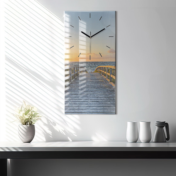 Modern vertical wall clock Beach Holidays